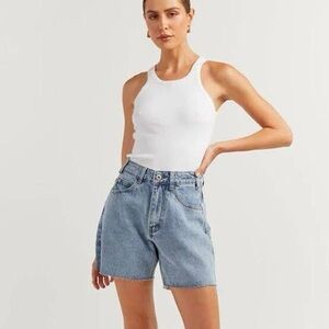 Dissh old school blue denim shorts size 4